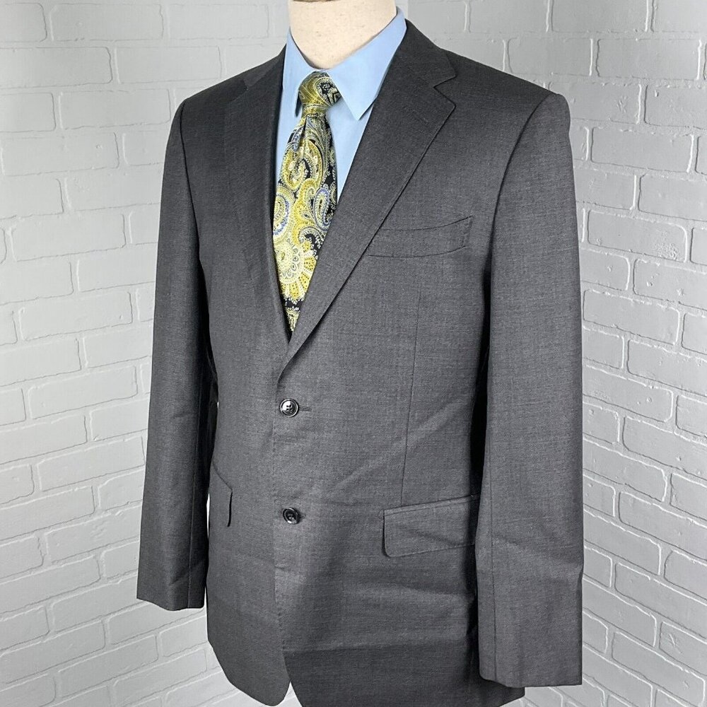 Suit Supply Vitale Barberis Canonico Blazer Men 42L Gray Super 110s‎ Wool Italy